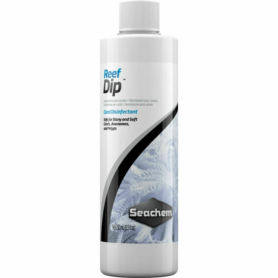 SEACHEM REEF DIP 250 ML - IODINE BASED CORAL DISINFECTANT- AQUARIUM - Image 1 of 1