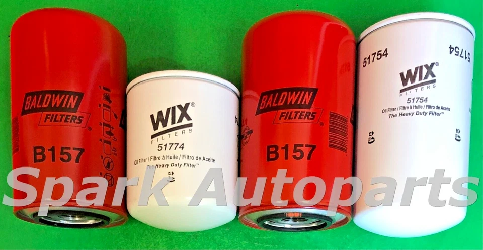 Lot of 4 Engine Oil Filters BALDWIN BF157 WIX 51754 51774 For FORD CF8000, B600 Foto 1 de 3