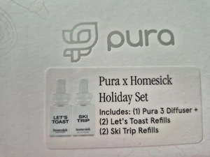 Pura X Homesick Holiday Set - Pura 3 Diffuser, 2 Let's Toast, 2 Ski Trip Refills - Picture 1 of 5