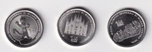 ITALIEN 2025 OLYMPISCHE SPIELE MAILAND VORHANG 3 MÜNZEN 1/4 EURO 0,25 - Bild 1 von 2
