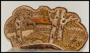 Carved Barnacle – New England Covered Bridge Jackson, N.H. Signed 1965 - Picture 1 of 7