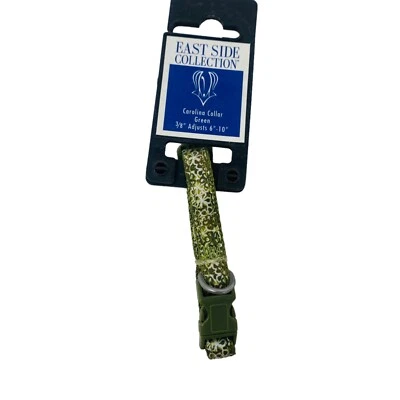 Collar de perro East Side Collection Carolina verde 3/8" se ajusta 6"- 10" Foto 1 de 4