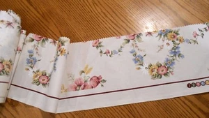 Tela de algodón: edredón coser yardas tiras 3 yardas 9" salvia, azul, rosa, amarillo floral - Imagen 1 de 2