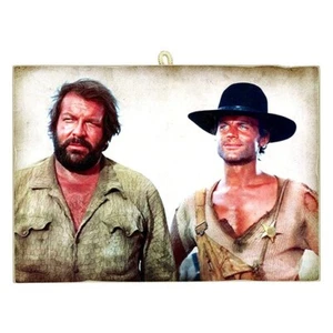 KUSTOM ART Bild Bud Spencer und Terence Hill . 30 x 40 cm. - Imagen 1 de 2
