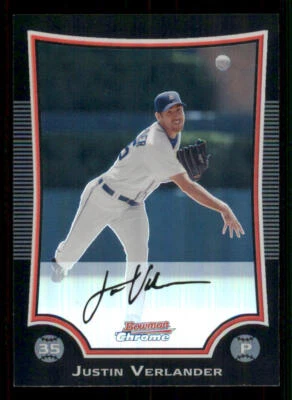 2009 Bowman Chrome Refractors #90 Justin Verlander - Image 1 of 2