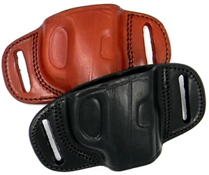 Right Hand Leather Quick Draw Belt Slide Holster - CHOOSE GUN - Picture 1 of 9