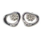 [Used] TIFFANY 925 Open Heart Earrings [g90-39]