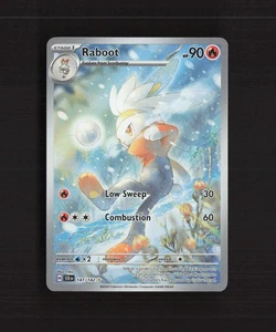Tarjeta Pokémon holográfica ultra rara arte completo corona estelar Raboot 147/142 casi nueva - Imagen 1 de 10