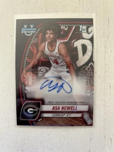 Asa Newell Auto 2025 1st Bowman Chrome U Black Wave Refractor Auto - Picture 1 of 2