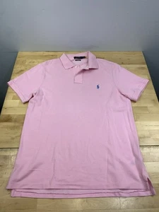 Polo Ralph Lauren Pink Polo Shirt Mens XL Casual Short Sleeve 10994 - Picture 1 of 6