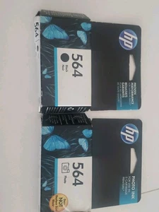 2 HP 564 Standard Yield Black Ink Cartridge (CB316WN#140) Exp 2013 - Picture 1 of 1