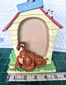 1996 Vintage Looney Tunes Marc Anthony Bulldog & Pussyfoot Kitten Picture Frame - Picture 1 of 9