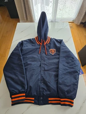 Chicago Bears NFL Ultra Game Bomber Hooded Jacket- Size L- NWT - Image 1 of 4