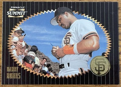 Barry Bonds 1996 Pinnacle Summit Baseball Card #107 SF Giants MLB Free Shipping - Image 1 of 3