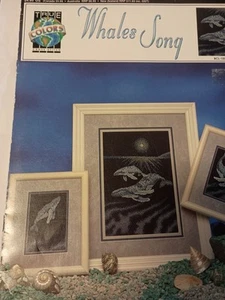 1992 True Colors Whales Song 10046 Counted Cross Stitch Pattern Book Vintage I10 - Picture 1 of 1