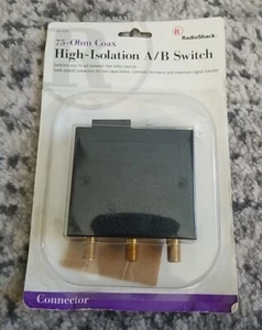 Radio Shack 15-1233 75-Ohm Coax High-Isolation A/B Switch New Old Stock - Picture 1 of 4
