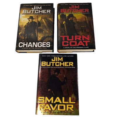 Lot of 3 Jim Butcher Hardcover Changes Turncoat Small Favor All 1st Edition Book - Image 1 of 4