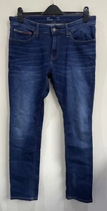 Tommy Jeans Scanton Slim Straight Leg Jeans W34 L32 Blue Denim 34R Dark Denim - Picture 1 of 9