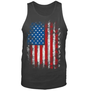 Camiseta sin mangas grande vertical bandera de Estados Unidos orgullo americano patriota patriótico gráfico - Imagen 1 de 8