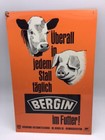 BERGIN Futtermittel - altes Blechschild - 30 x 46 cm - D 1950/1960
