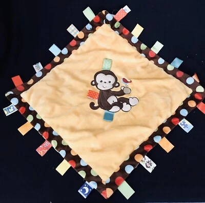 Kids II Taggies Monkey lovey security Baby blanket infant crib sleep cute plush  - Image 1 of 4