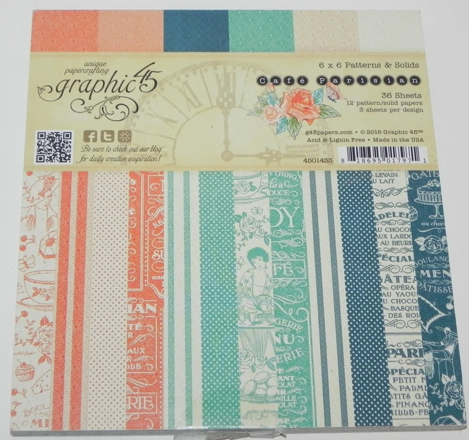 ARTISAN SAFARI EERIE TALE HOME SWEET PATTERNS & SOLIDS 6X6 PAPER PADS GRAPHIC 45 - Image 1 of 1