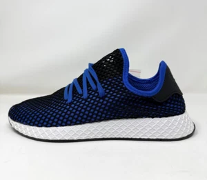 Adidas Deerupt Runner Men’s Size 10 Blue Black Casual Shoes B41764 - Picture 1 of 5