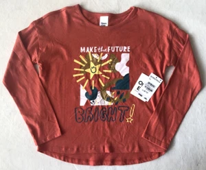 Open Edit Kids Make the Future Bright Graphic T-Shirt in Red Paprika Size 6 - Picture 1 of 4