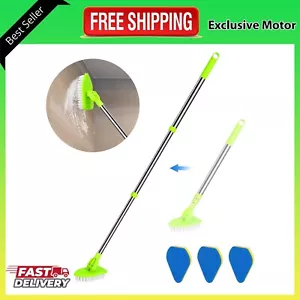 Shower Cleaning Brush 37'' Shower Scrubber Tile Tub Scrubber with Long Handle - Picture 1 of 7