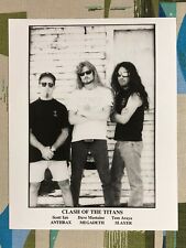 Clash of the Titans Anthrax Megadeth Slayer Promo B&W 8x10 Photo 1990