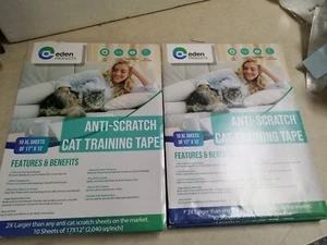 Lote de 16 cintas de entrenamiento antiarañazos para gatos Eden 10XL hojas de 17"" x 12"" doble cara - Imagen 1 de 5