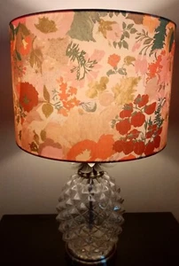 Lamp shade for Table lamp liberty fabric 60s 70s vintage funky style, 20cm size - Picture 1 of 4