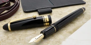 Pilot NAMIKI Custom 743 Fountain Pen 14K #15 Large Converter Black SFM PO WA SU - Picture 1 of 7