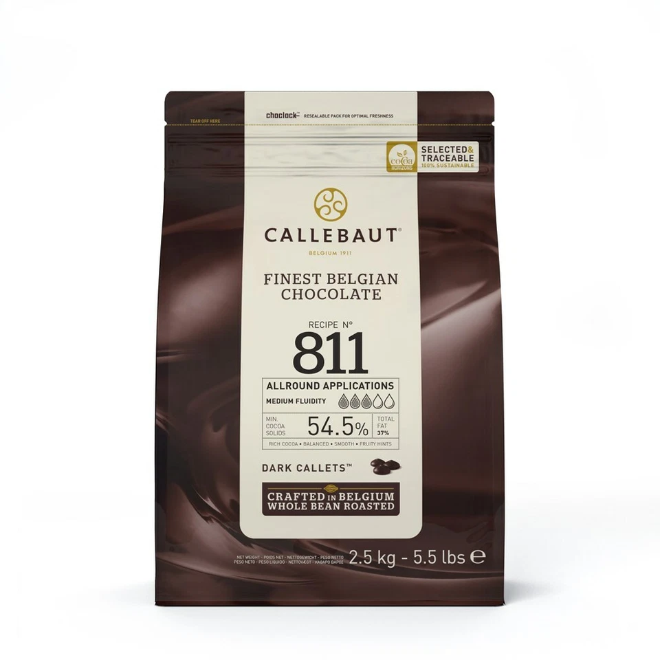 Callebaut Dark 811 Belgian Chocolate Buttons - 2.5kg  - image 1 of 1