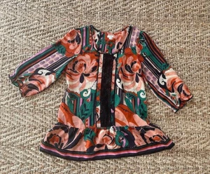 Anthropologie 100%  Silk Odille Blouse Tunic Top Size 6 - Picture 1 of 8