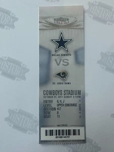 2011 Rams Cowboys Ticket 10/23/11 DeMarco Murray 1st TD 253 Yards - Picture 1 of 1