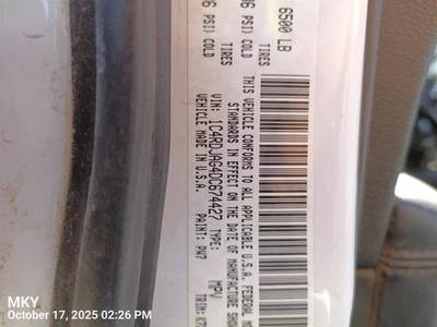 BLK LEFT FRONT DOOR TRIM PANEL 1GS792X9AH 2017 DODGE DURANGO - Image 1 of 4