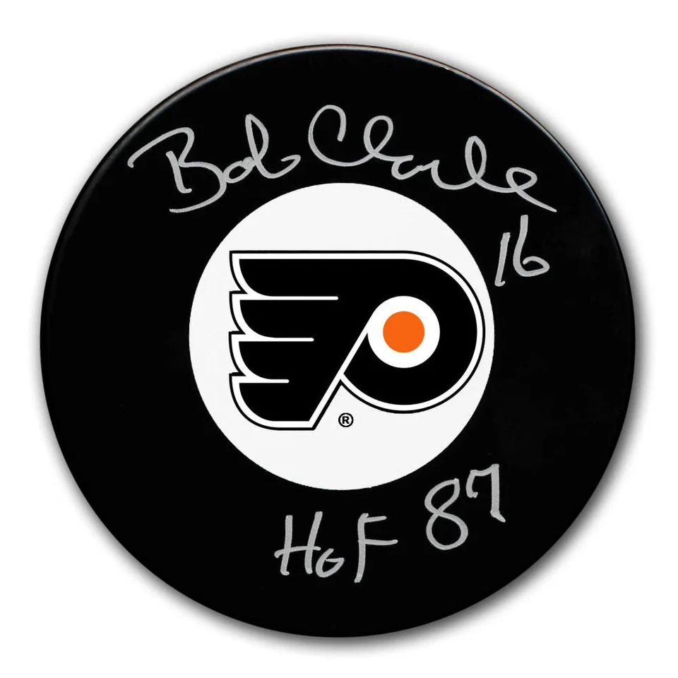Bobby Clarke Philadelphia Flyers HOF Autographed Puck Foto 1 de 1