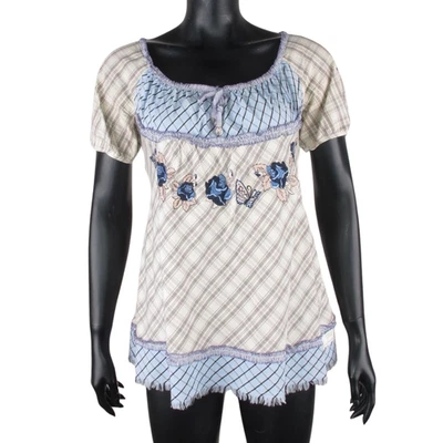 Odd Molly Multicolour Floral Embroidered Top Blouse Short Sleeve Size 1 S Boho - Image 1 of 4