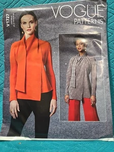  VOGUE Pattern V1727 B5 - LADIES ASYMMETRICAL FRONT BLOUSE  Sz 8-16 Uncut - Picture 1 of 4