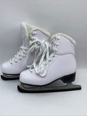 Patín suave para niñas talla 2 figura/patines de hielo blanco con hoja Mark I 8 1/3 Ultima Foto 1 de 4