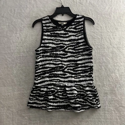 Blusa Top Mujer BB Dakota Multicolor XS Lentejuelas Geométricas Sin Mangas Cuello Redondo Foto 1 de 4