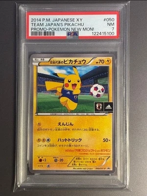 PSA 7 Pokemon Card  Team Japan's Pikachu Promo New Mon! 050/XY-P Japanese 2014 - Image 1 of 2
