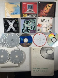 Vintage Apple Mac Oprogramowanie CD Partia – Mac OS X, iWork, SoftWindows, System CD - Zdjęcie 1 z 20