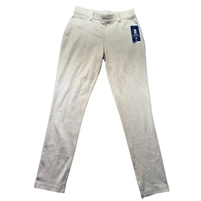 Pantalones de ropa escolar aprobados por IZOD mezcla de algodón niñas 16 beige sarga ajustados nuevos con etiquetas Foto 1 de 4