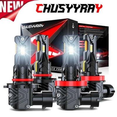 H11 9005 hb3 Led Headlight Bulbs Fit Peterbilt 567 2023 2024 2025 Low + High SET - Image 1 of 4