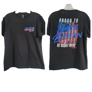Luke Bryan Small Proud To Be Right Here Tour 2021 Concert T-Shirt Black Short Sl - Picture 1 of 10