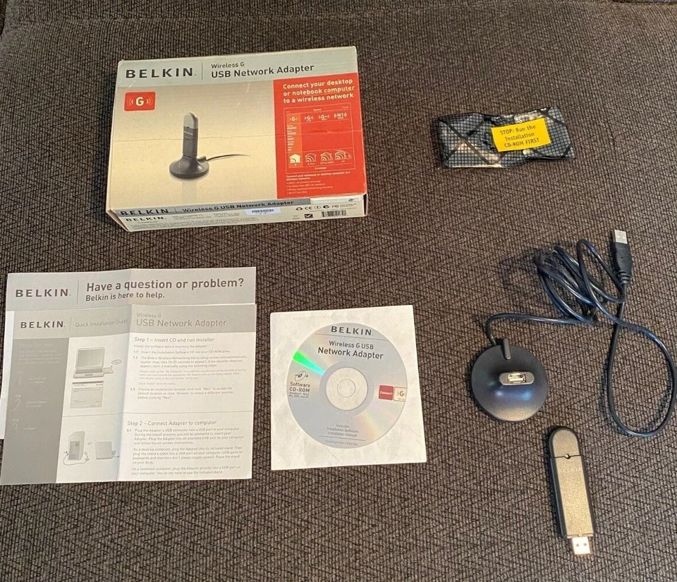 Belkin Wireless G WiFi USB Network Adapter model F5D7050 for Desktop & Laptop   - Image 1 of 1