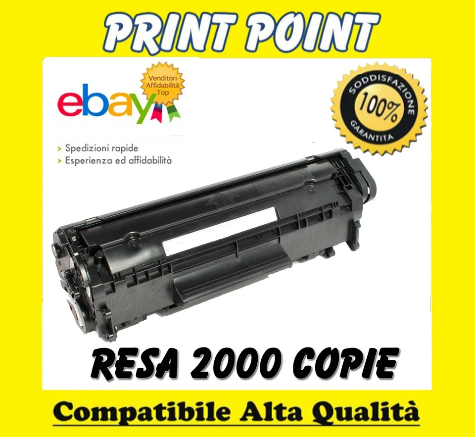 Toner Compatibile Nero Per Canon LBP2900 LBP3000 LBP 2900 3000 Resa 2000 Copie - Immagine 1 di 1
