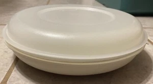 Vintage 10" Tupperware 1708-5 geteilt Mandel Gemüse Serviertablett mit Deckel 1709-5 - Bild 1 von 11